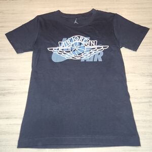 Air Jordan Nike Short Sleeve Shirt Youth Navy Boys Size Small A2
